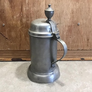 Antique Circa 1835 Large PEWTER TANKARD