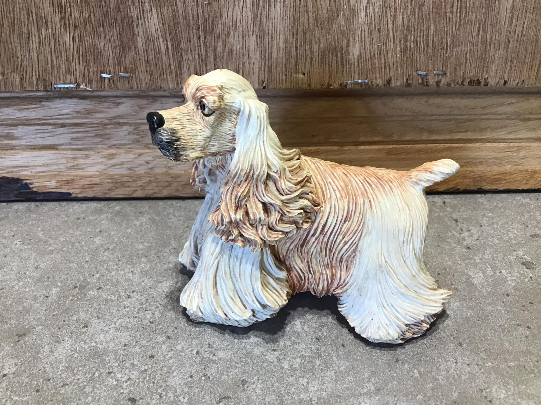 【イタリア製】コッカースパニエル 陶器製 置物 全長45cm イタリア製】コッカースパニエル 陶器製 置物 全長45cm