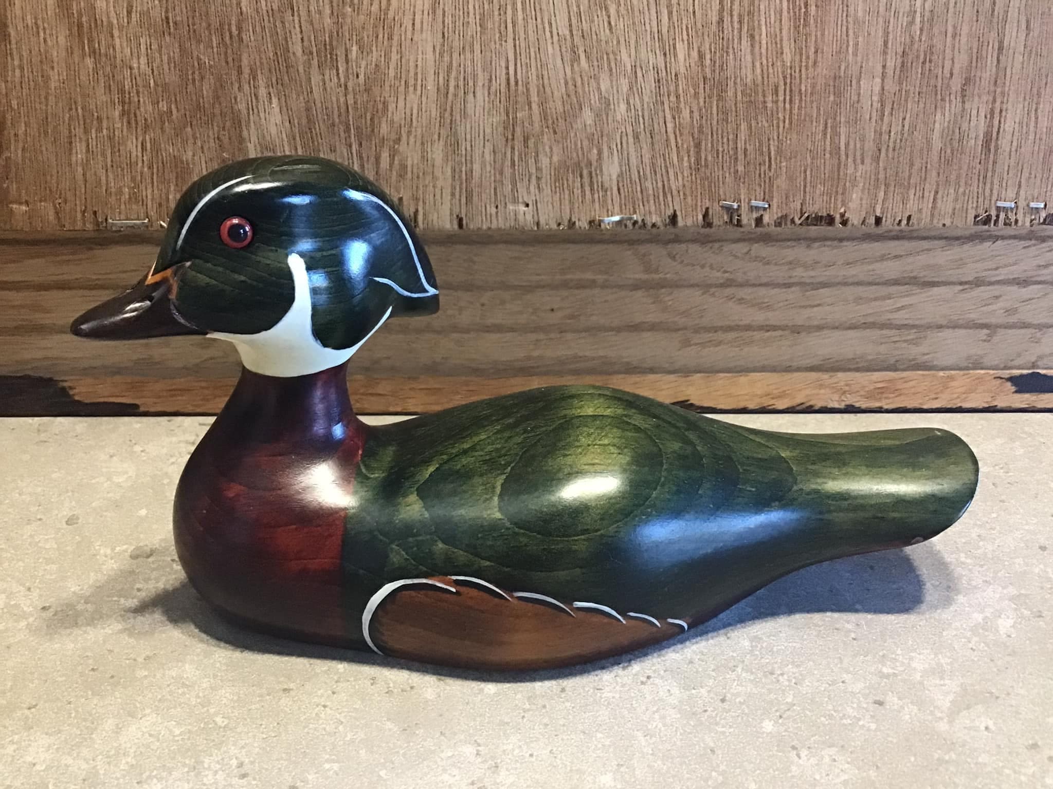 Country Traditions Original Carving カナダ Hand Carved Wooden Duck Decor, Ron Sadler, Country Traditions
