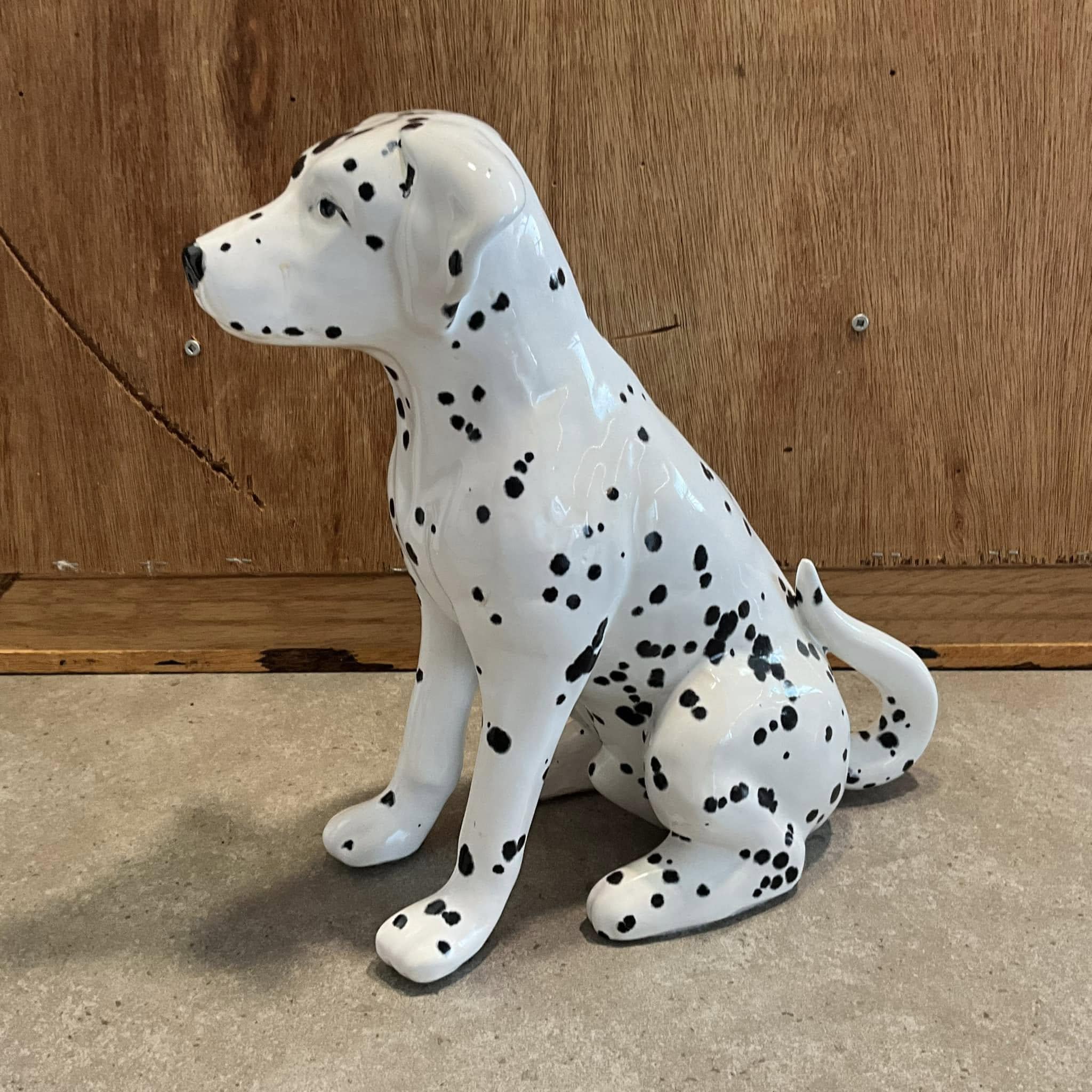 Vintage Large Dalmatian Dog figurine, Black and White Spots