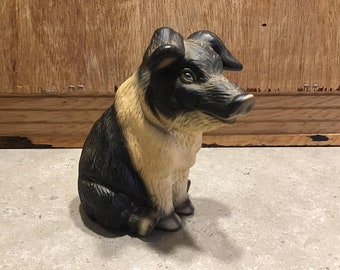 Statuetta di maiale in stile rustico effetto invecchiato: decorazione rustica per la casa