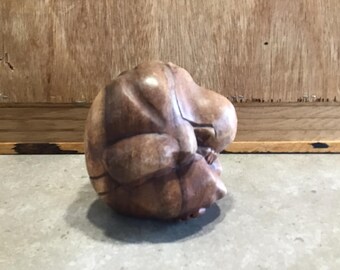 Vintage Thai Wood Buddha: Weeping Yogi Altarpiece
