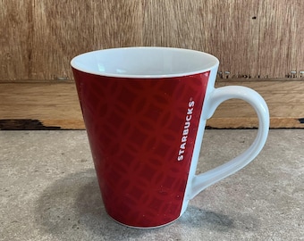 STARBUCKS ホワイト、内側に赤いロゴ入り コーヒーマグ/ティーカップ