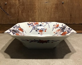 Vintage Serving Vegetable Bowl Dish Floral Made in Japan Laudel Windflower