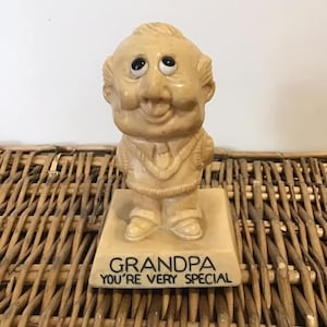 Vintage Russ Berri Figurine, Grandpa you are Very Special, Grandpa Figurine
