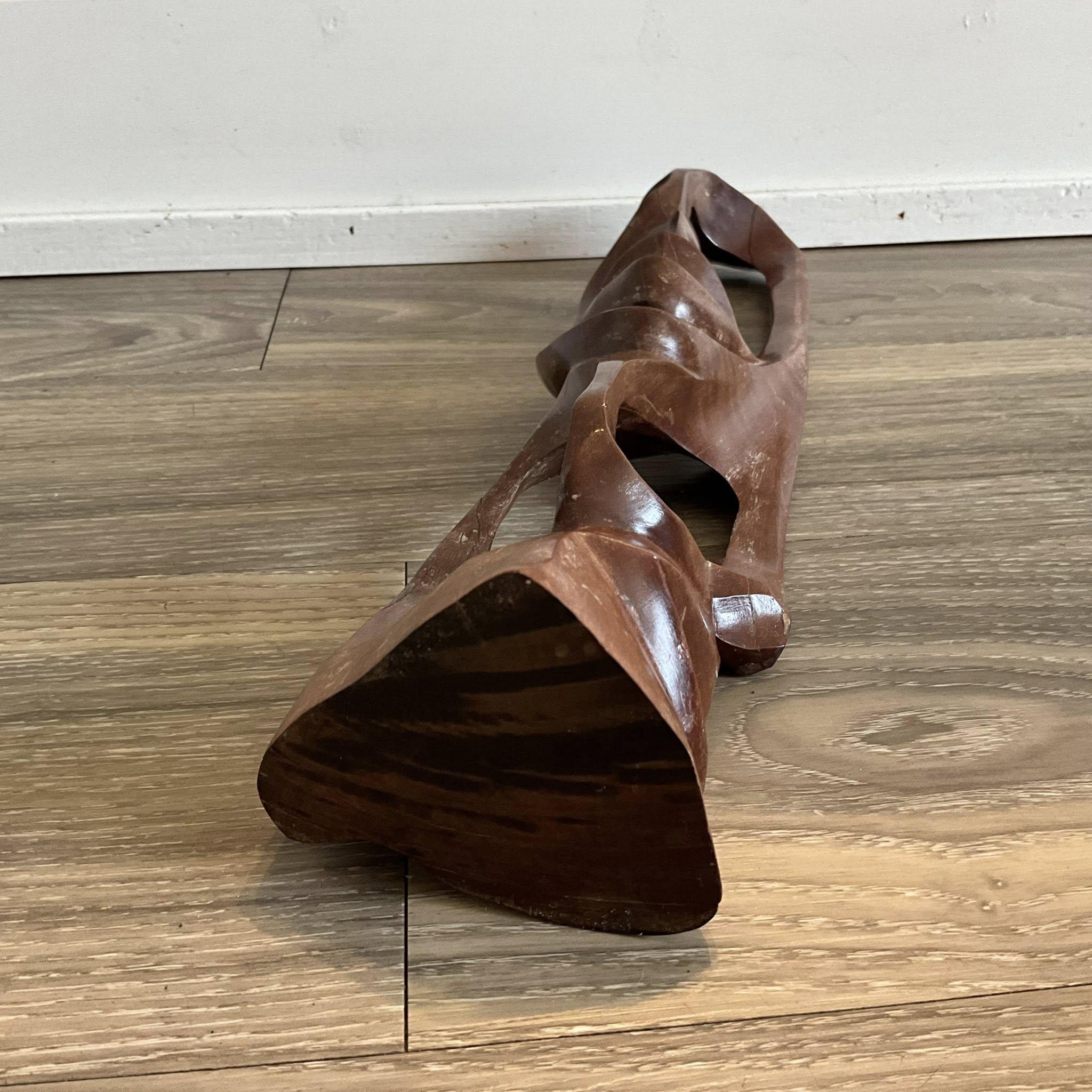 MCM モダニスト抽象バイオモルフィック木製フィギュア彫刻 高さ16.2