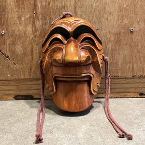 Korean Wooden Mask Theater Old man Vintage Hand Carved