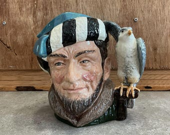 Vintage Royal Doulton Falconer Toby mugg med fågelhandtag, England 1959