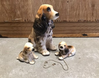 コッカースパニエルの犬の置物 3 体 - Etsy 日本