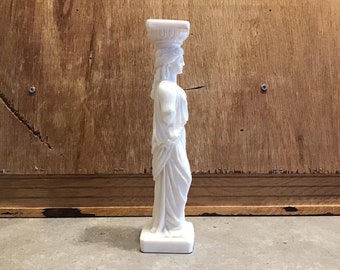 古代ギリシャ女性像 彫刻 陶器かどうか未鑑定です約 60cm x 40cm カリアティード彫刻：古代ギリシャの女性柱像 - Etsy 日本