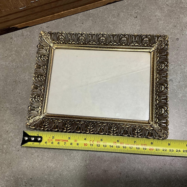 Vintage Ornate Gold Tone Metal Filigree Frame, 5x7 Photo Display - Etsy