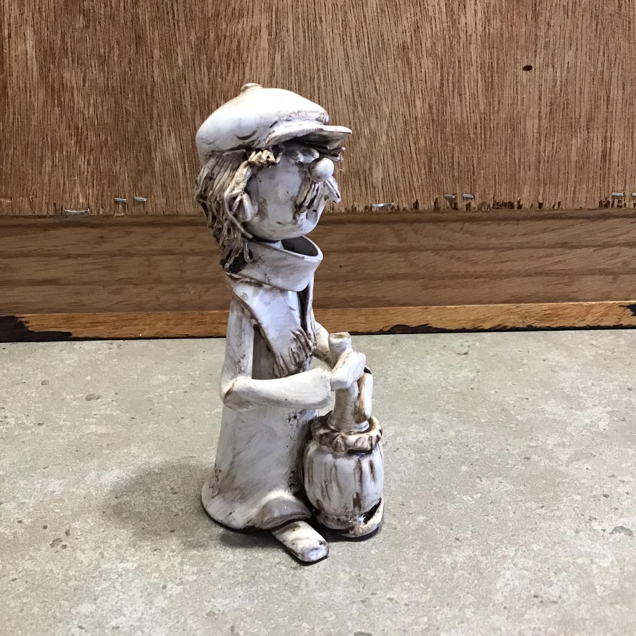 Vintage Dino Bencini Original Art Pottery Sculpture the Winemaker