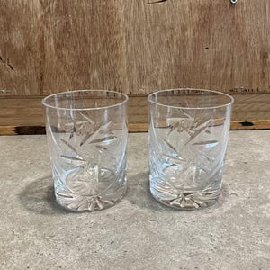 Vintage Pinwheel Crystal Whiskey Glasses