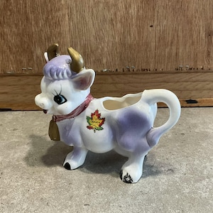 Vintage Purple Cow Creamer Ceramic Made in Japan