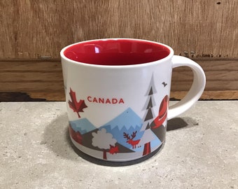 Starbucks Mug You Are Here Collection Canada Ceramic Coffee Mug