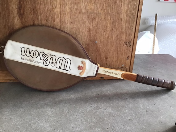 Vintage Wood Tennis Racket Racquet Wilson Lady Advantage With 