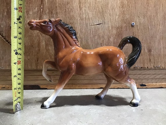 Jago ビクトリアンスタイル 人形 ネイビー30センチ Vintage Ceramic Horse Figurine, Japan Collectible Horse