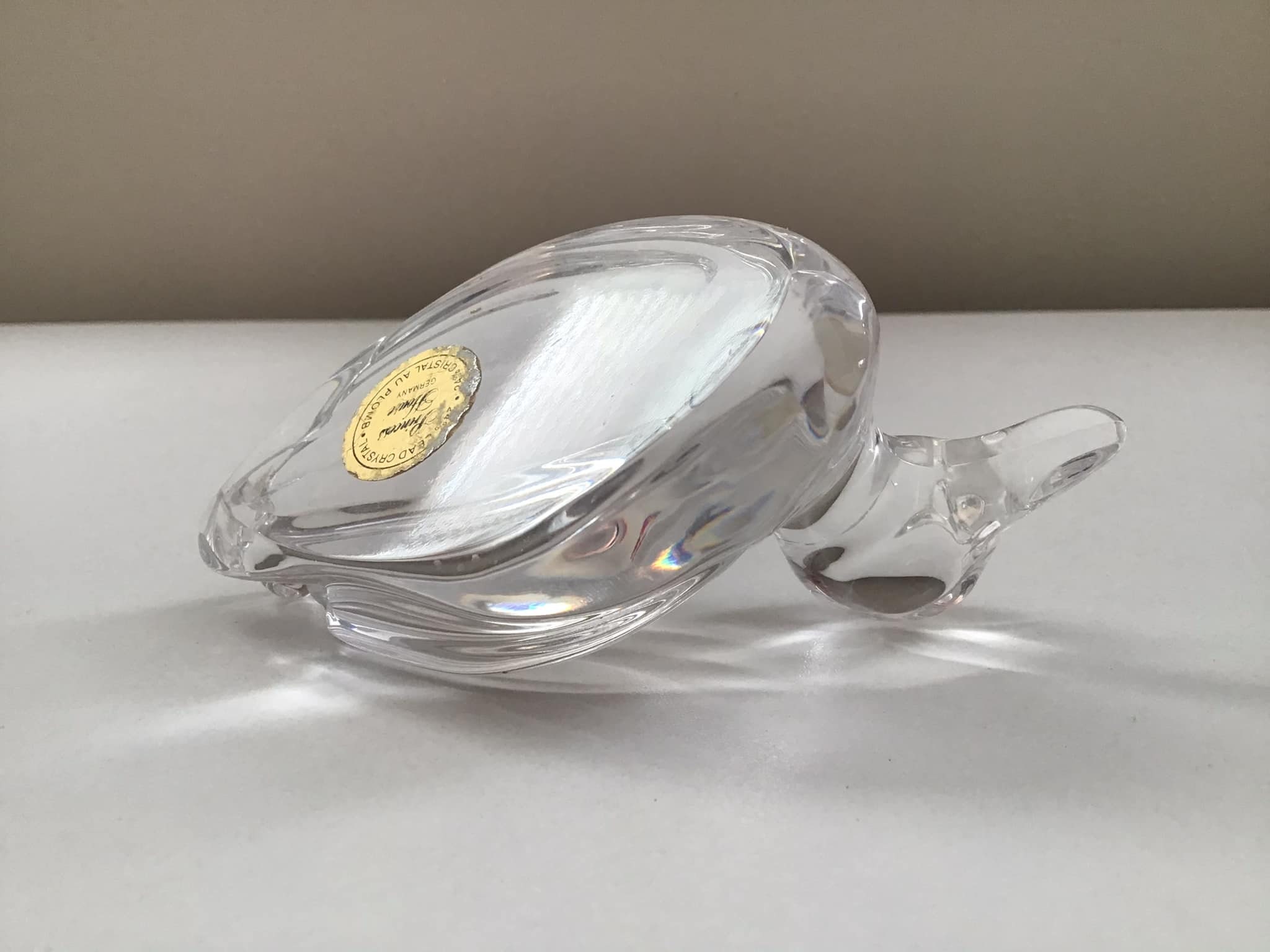 Princess House 24 Lead Crystal Duck Figure Paper Weight Etsy