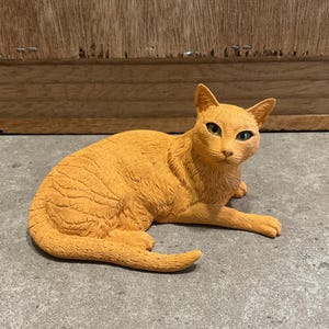 Vintage Orange Cat Figurine