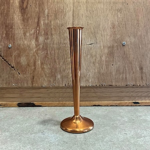 Copper tapered Bud Vase, Retro Bohemian Décor 8.2" H