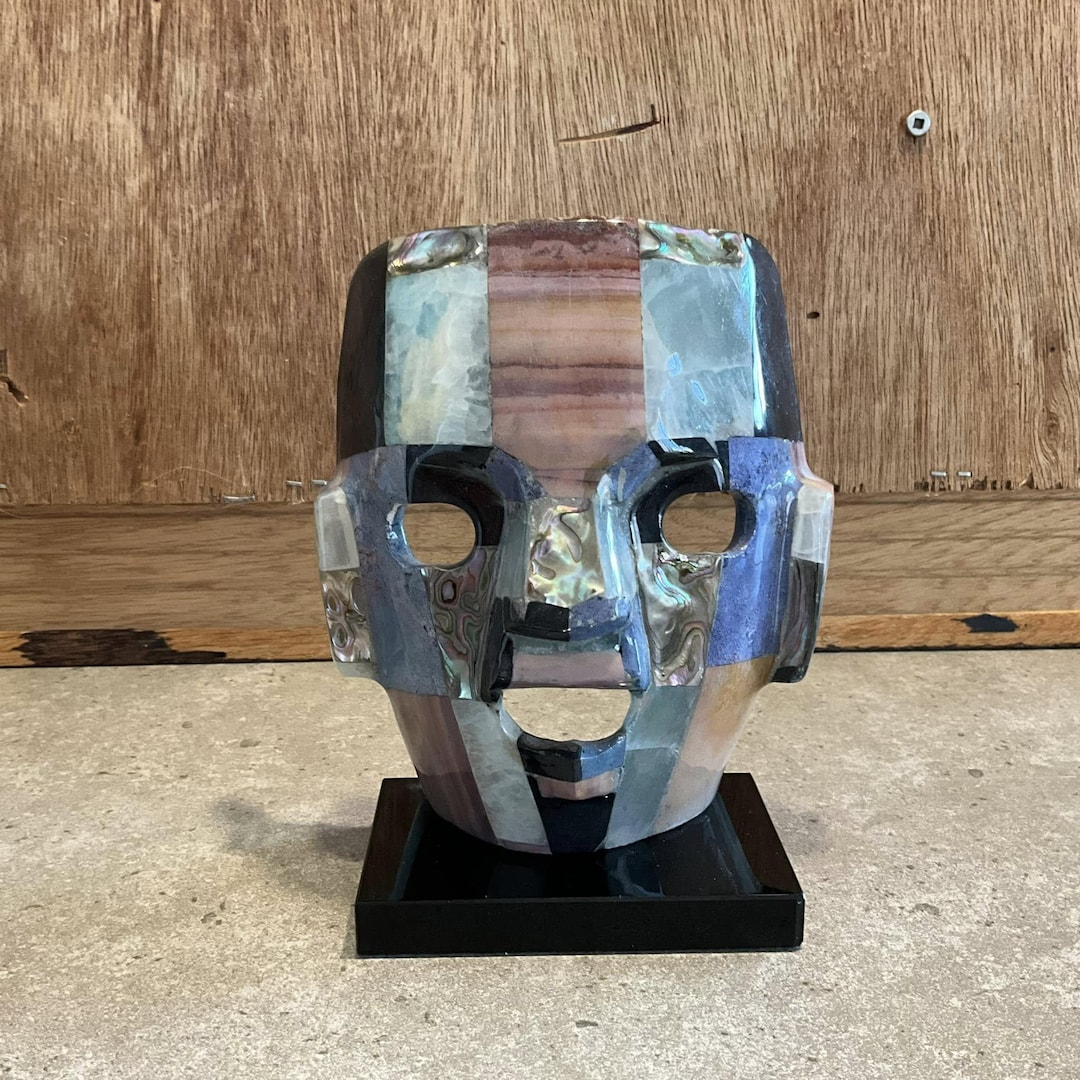 Aztec Mask, Teotihuacan Funerary Mask, Mosaic Mask, Aztec and Mayan ...
