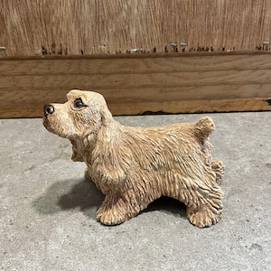 Cocker Spaniel Dog Figurine,Standing Dog Sculpture Collectible Vintage Home Shelf Decor