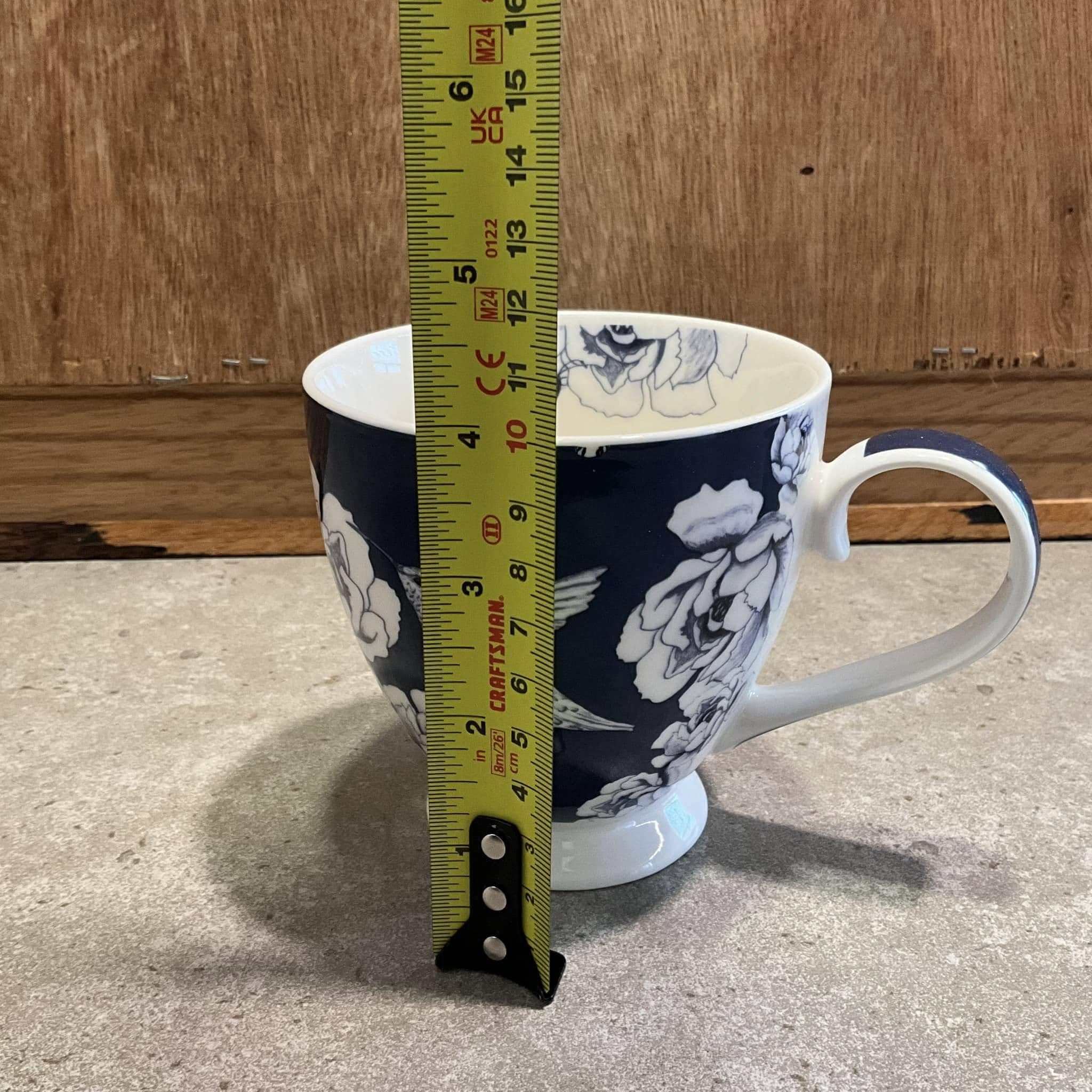 The English Mug Co, Fine China, Cobalt Blue, Hummingbird & Floral Design  Cup, Designed in England - Etsy