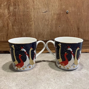 2 Geese Coffee Mugs - Portmeirion Sarah Miller London Design Mug Set