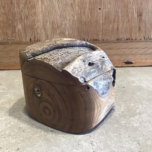 Vintage wooden trinket box in natural style Made in Canada