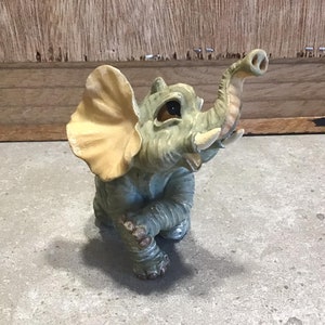 African baby Elephant Figurine, Sitting Elephant Ornament