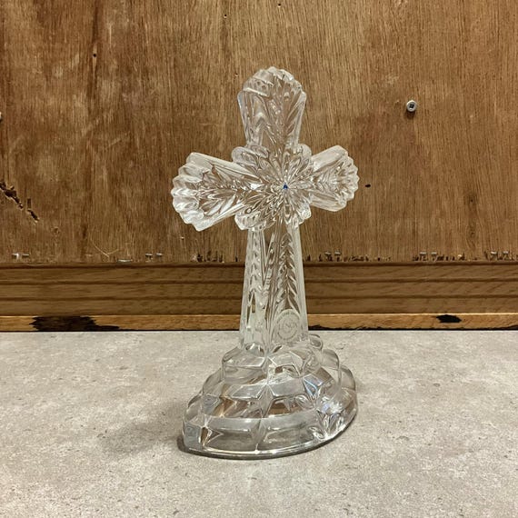 LENOX サンタ　クリスタル　ドイツ製 Vintage Lenox Fine Crystal Cross, Sapphire Crystal Center, Made in