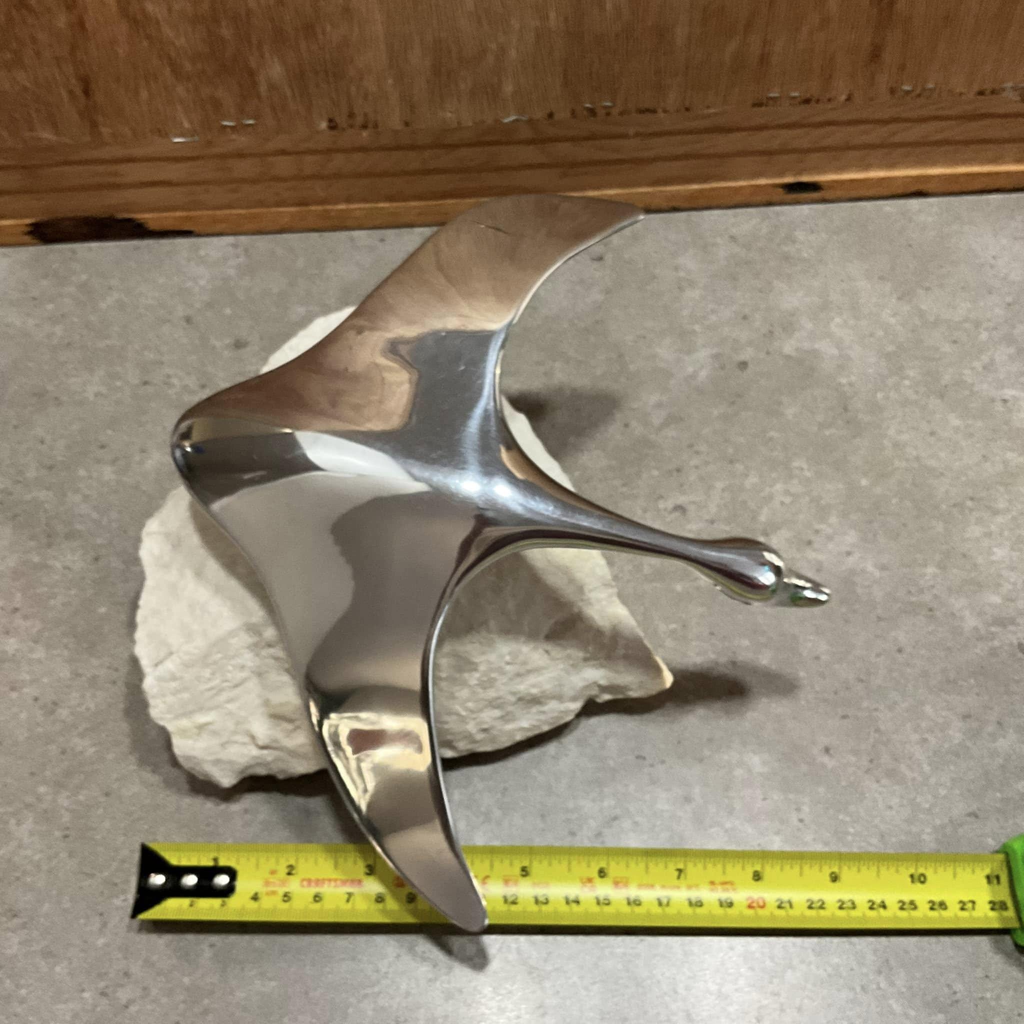 Vintage Hoselton Aluminium Goose Sculpture, Canada Geese