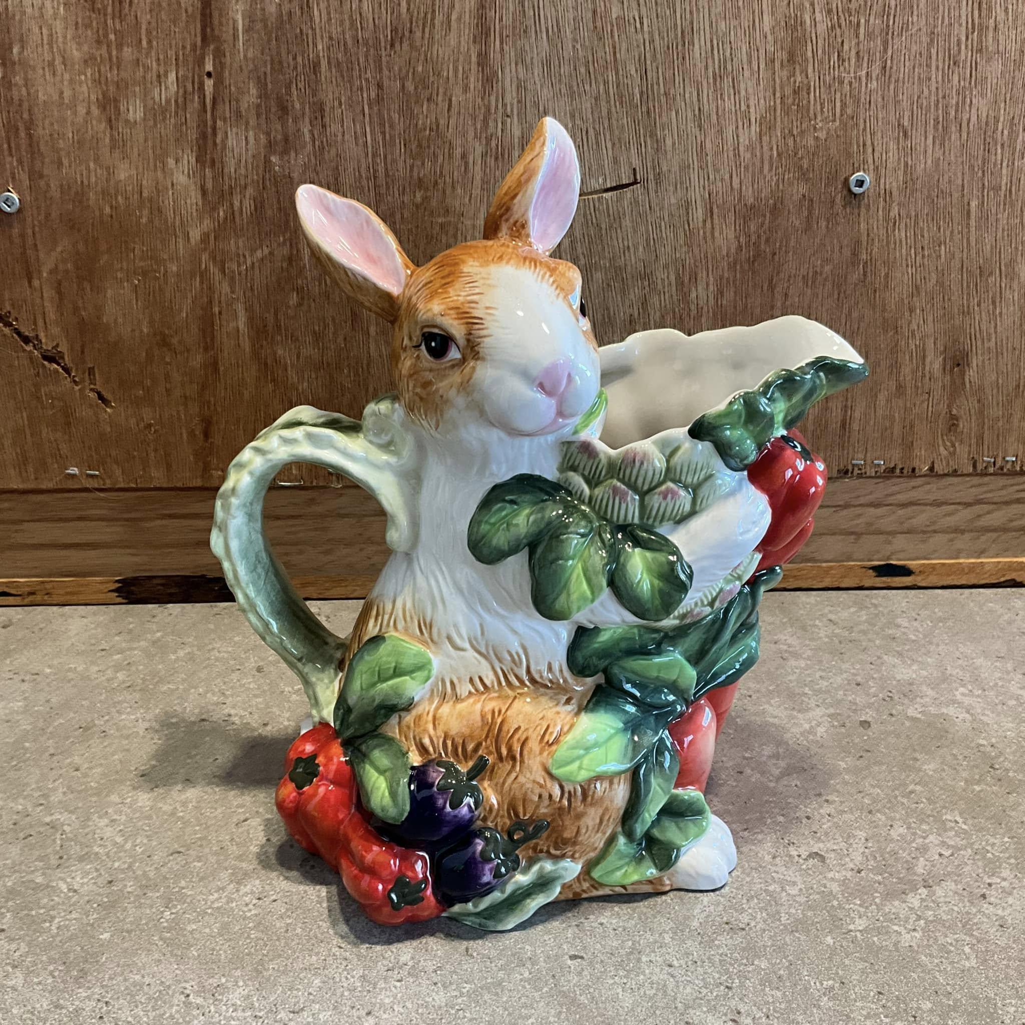 Fitz and Floyd Bunny Pitcher - Etsy