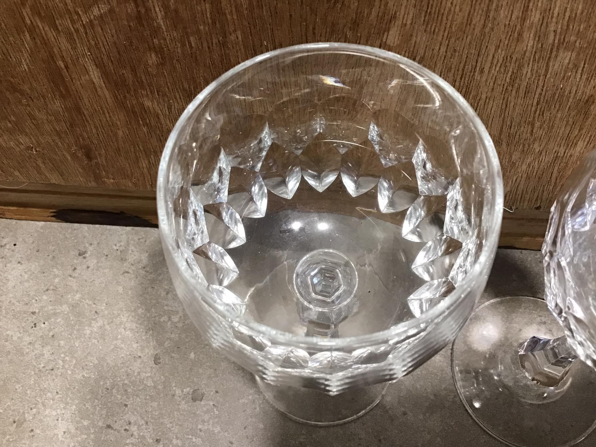 Christinenhutte 1970年代 2 Vintage Crystal Wine Glasses CHRISTINENHUTTE Allegro Series Hand