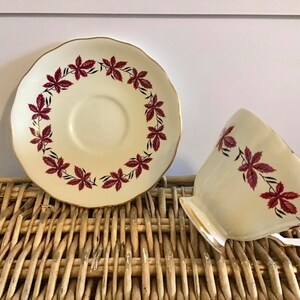Vintage Yellow England Teacup and Saucer Bone China Single Dainty Retro  Tea Cup Mismatched Mad Hater Tea Party