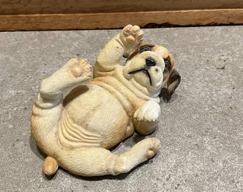 リアルな茶色のボクサー犬の置物：樹脂製のペットオーナメント - Etsy 日本