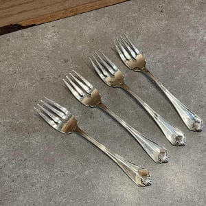 4 Vintage Oneida Stainless Forks Made in USA