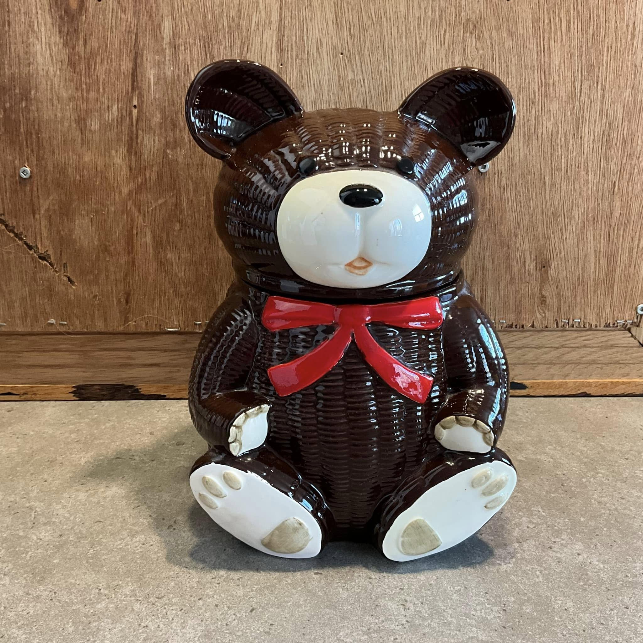 Vintage Otagiri Teddy Bear Cookie Jar - Made in Japan - Etsy