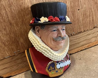 Bossons Beefeater Bust England Yeoman Of The Guard Wall Hanging