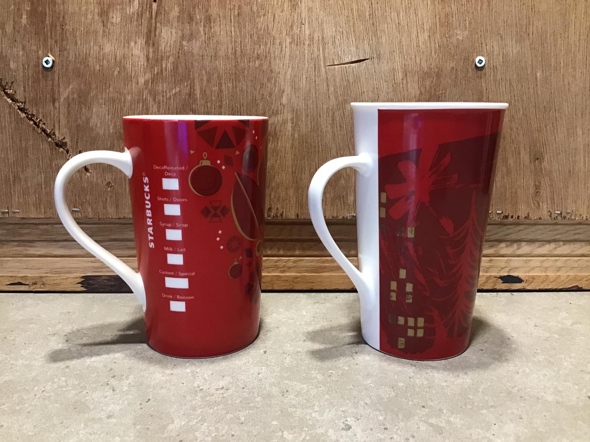 Set of 2 Starbucks Christmas Coffee Mug Gift Sets