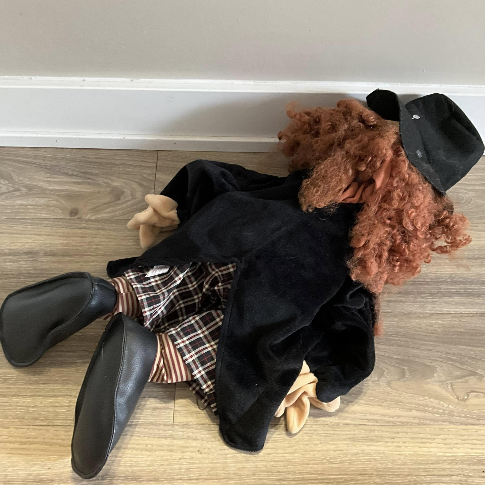 大きなピエロのハンドパペットぬいぐるみ、Folkmanis、高さ24インチ