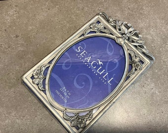 シーガル ピューター フォトフレーム、カナダ製、5 x 7 写真