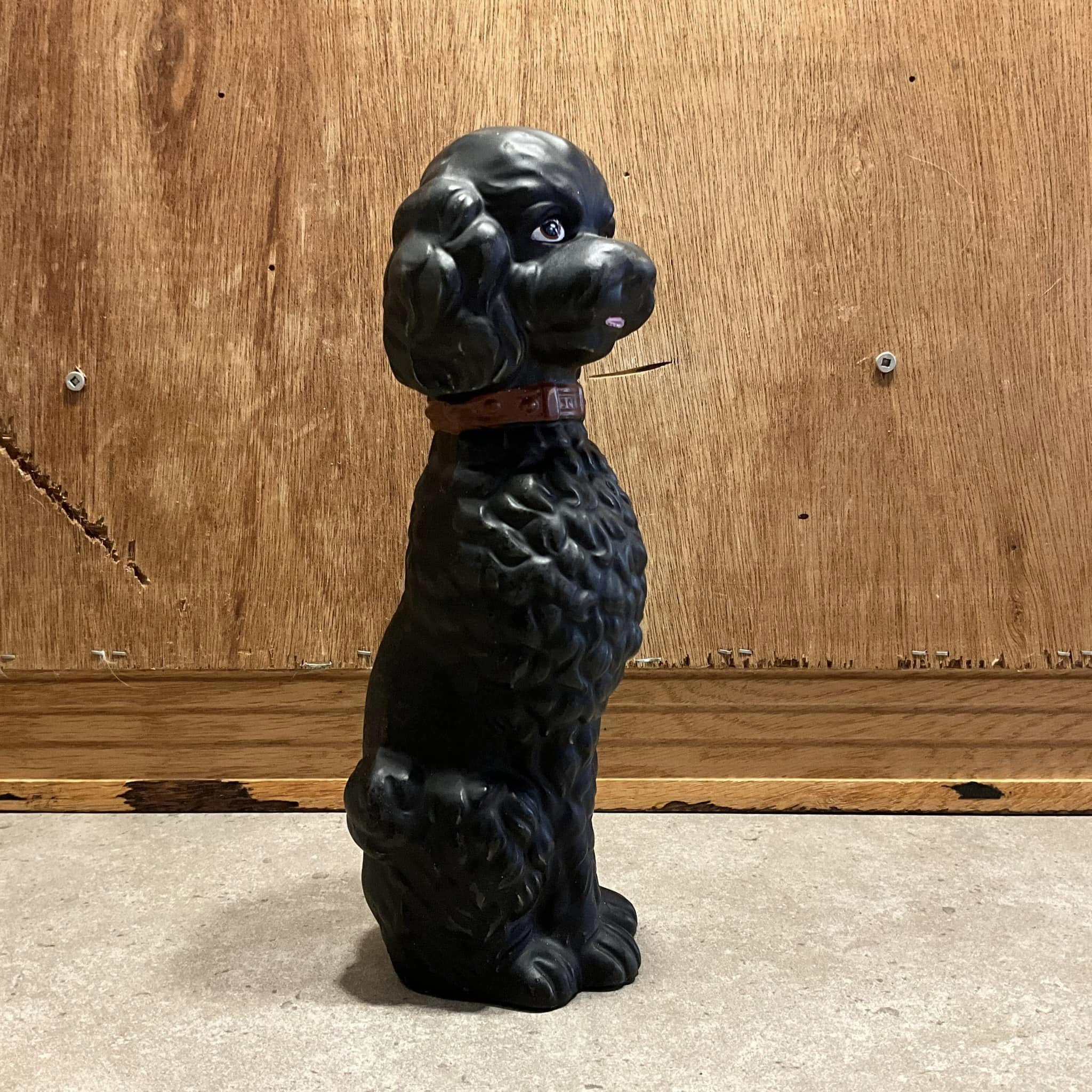 BLACK❤︎ブラックプードル★リアルな置き物❤︎ BLACK❤︎ブラックプードル☆リアルな置き物❤︎ヴィンテージの黒い