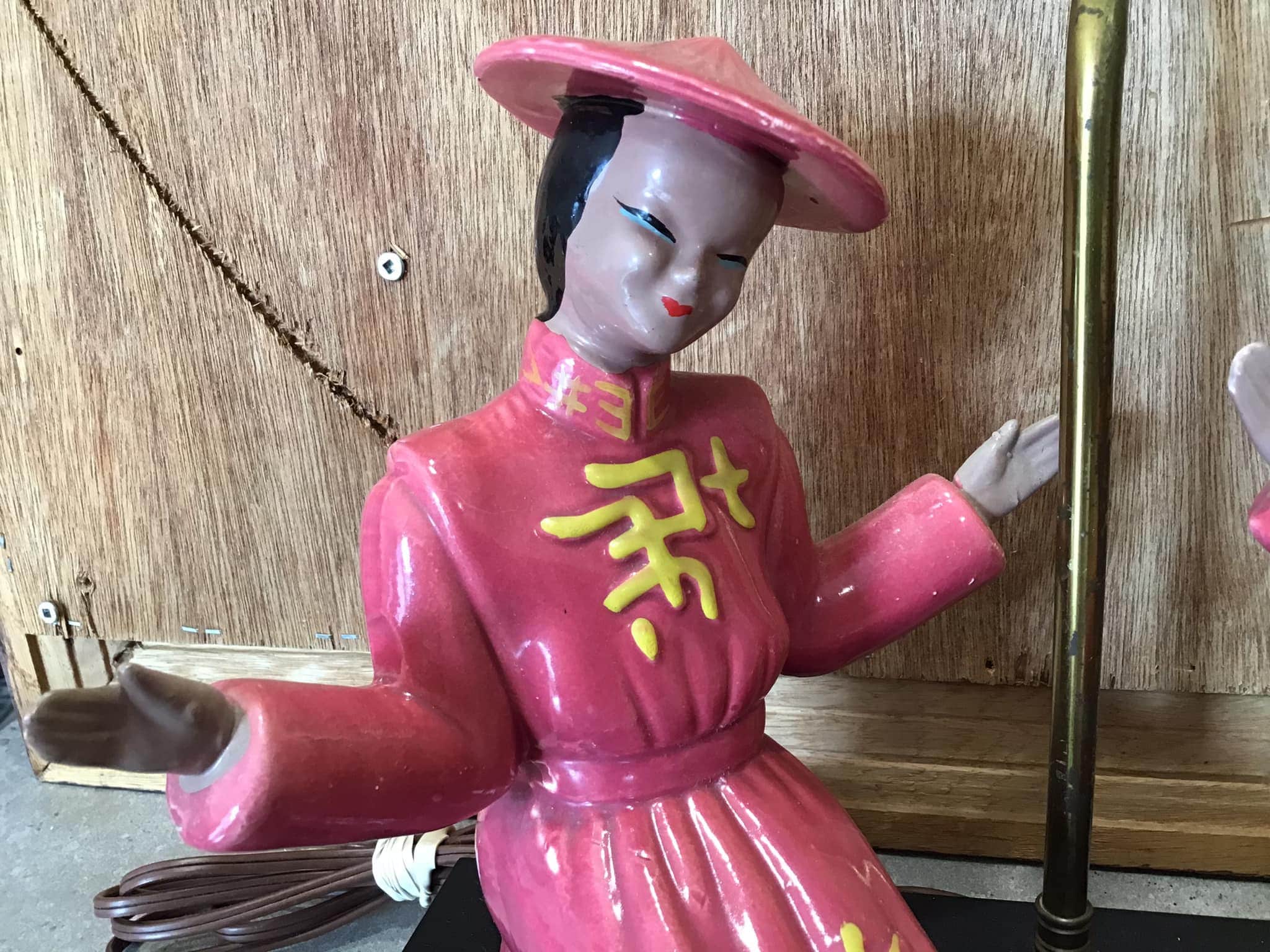 銀座アスター ノベルティ人形 昭和レトロ ピンクチャイナ フィギュア BY17 昭和レトロ 銀座アスター アスターちゃん ソフビ人形 チャイナ服 赤