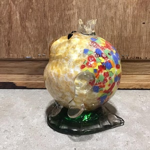 Murano Style Blown Glass Princess Frog Figurine