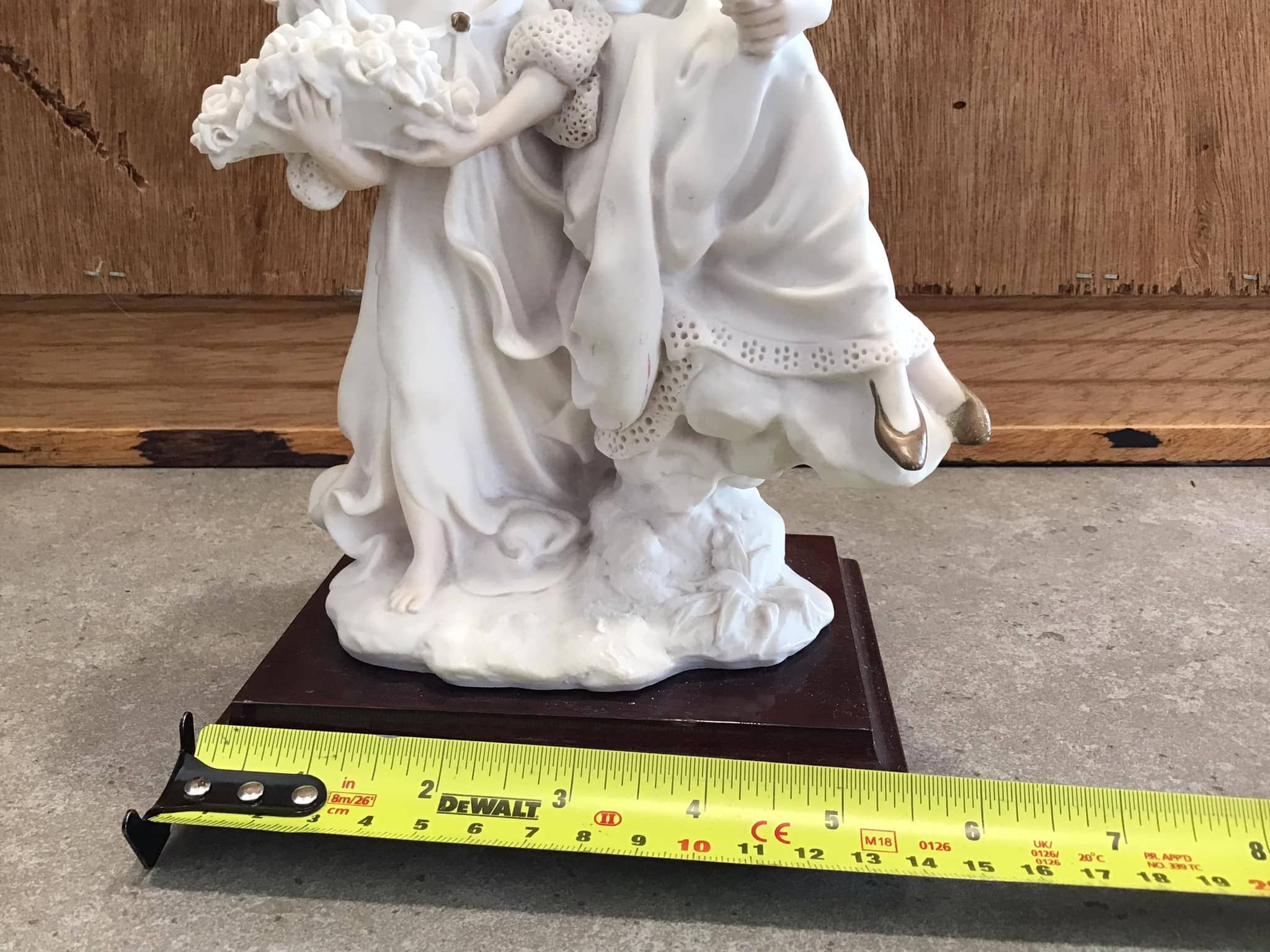 Vintage Giuseppe Armani Figurine: Lady With Girl, Bisque Porcelain