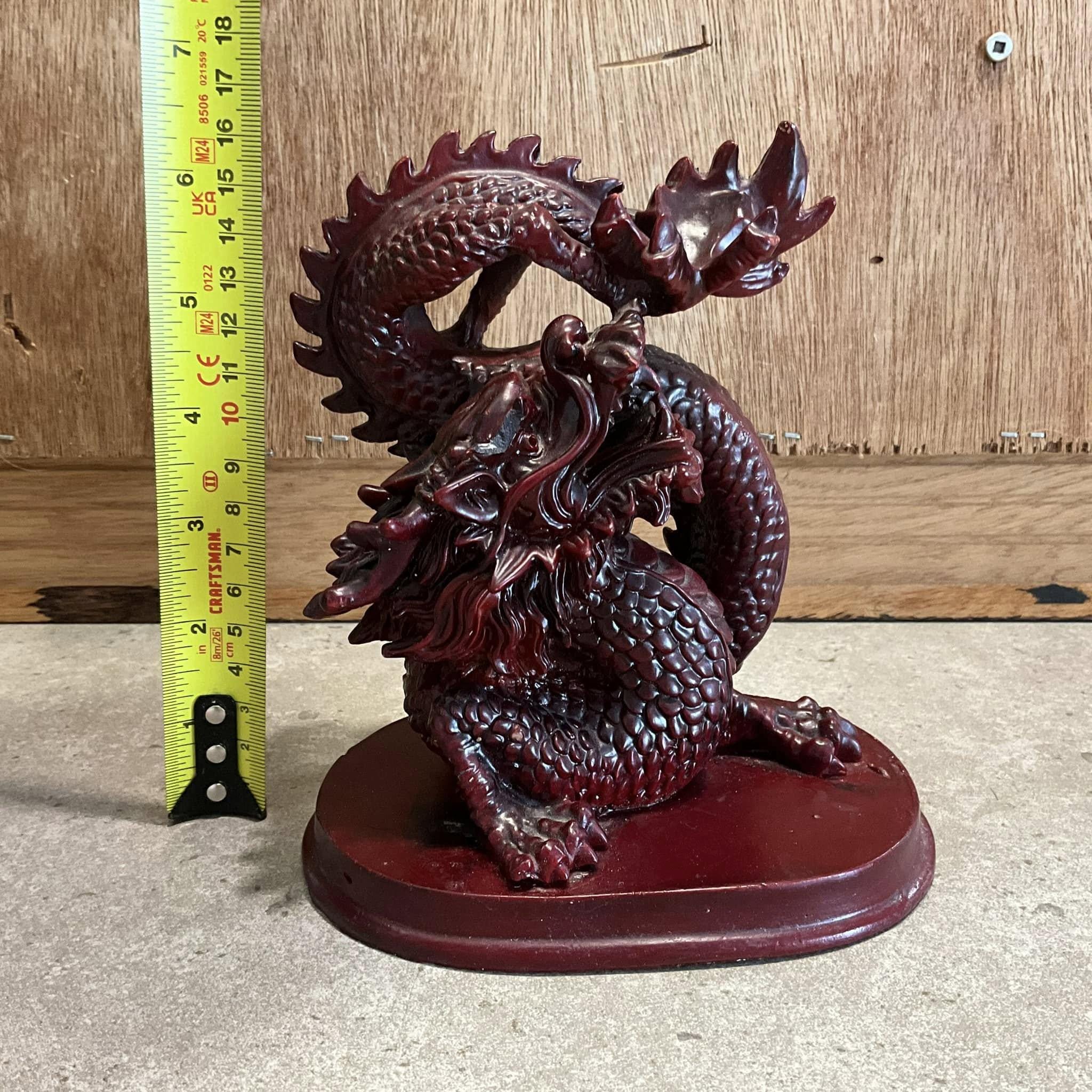ドラゴン置物 ヴィンテージ中国ドラゴン、風水置物像中国の装飾品富を引き寄せる幸運