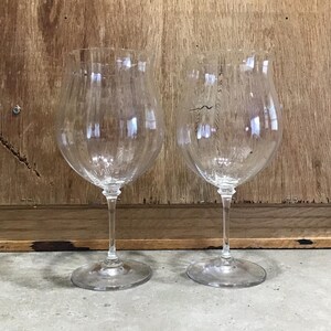 2 Mikasa Stephanie Burgundy Wine Glasses