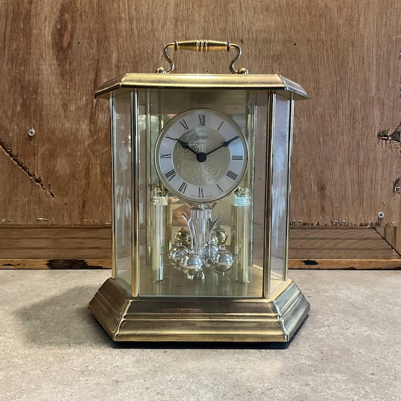 Vintage BIRKS Mantel Clock: Germany Floral Dome Quartz Clock - Etsy