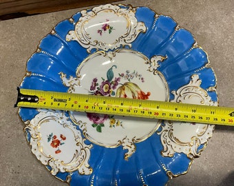 Meissen 磁器皿 青い花模様 約24cm x 13cm Meissen 磁器皿 青い花模様 約24cm x 13cm インテリア小物